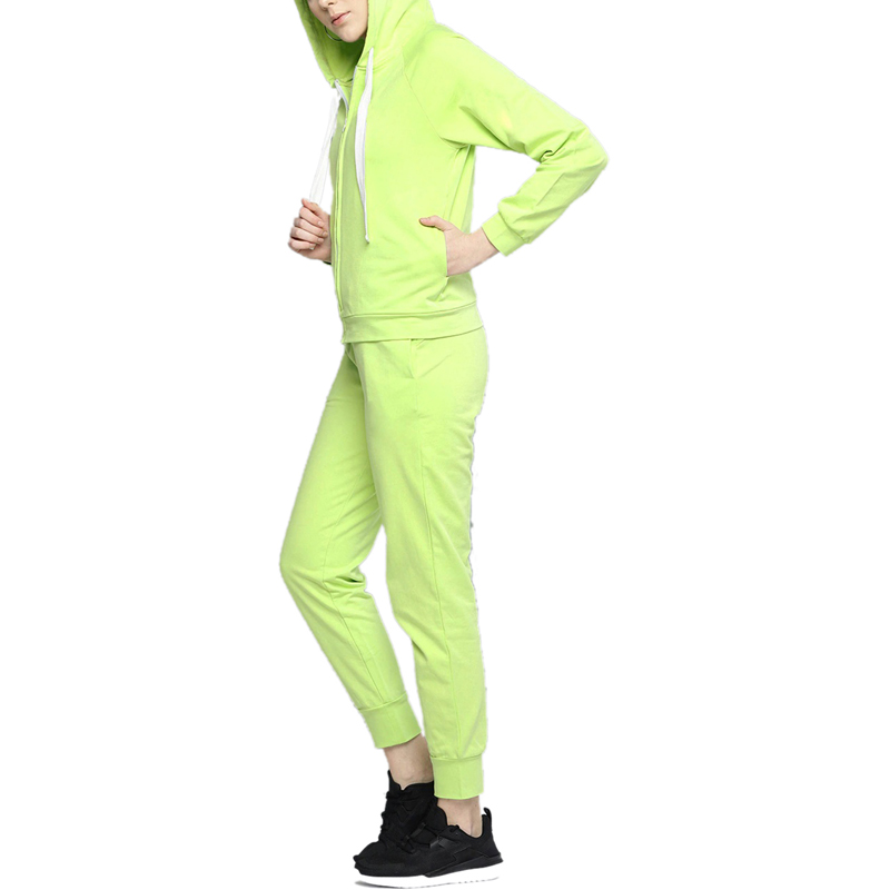 Flourescent Green Solid Tracksuit