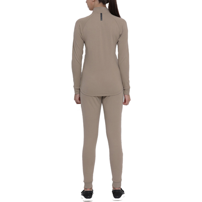 Women Biege Solid Tracksuits