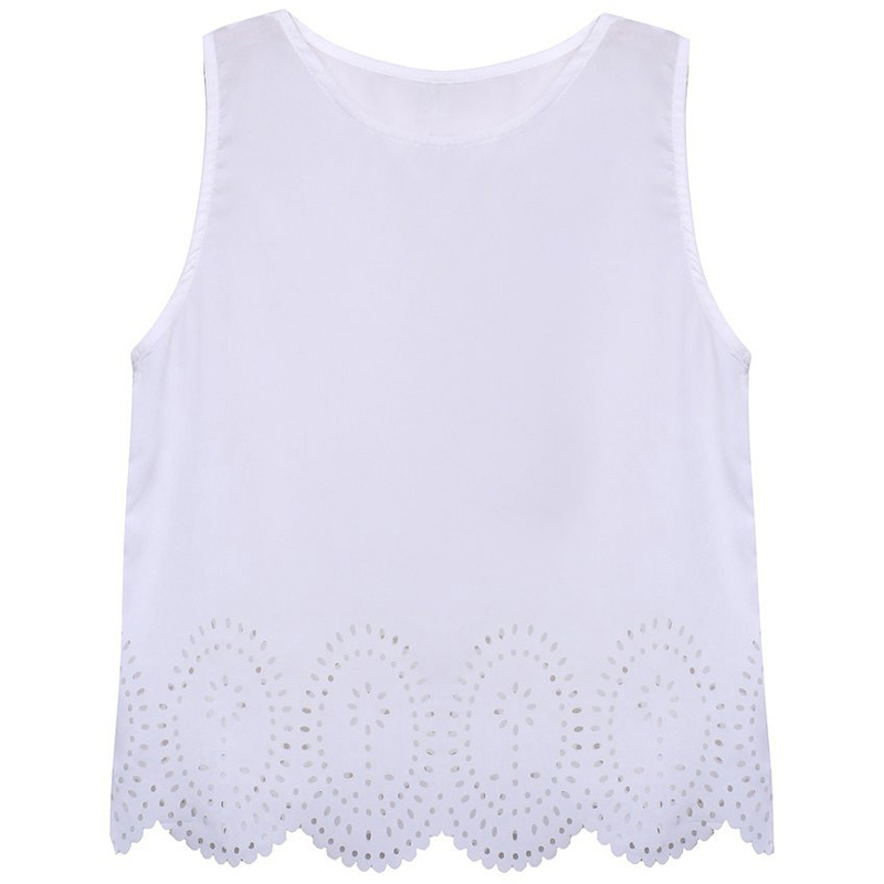 Sleeveless Hollow Crop Tank